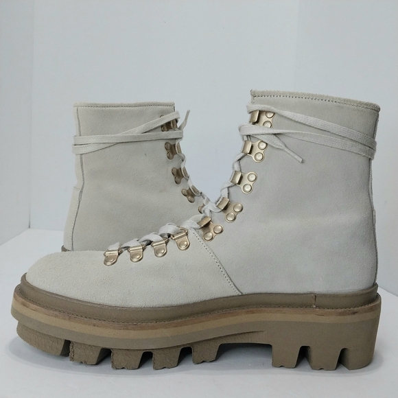 All Saints Wanda Genuine Suede Lug‎ Sole Combat Boot, NWT, Size 40 - Picture 5 of 11
